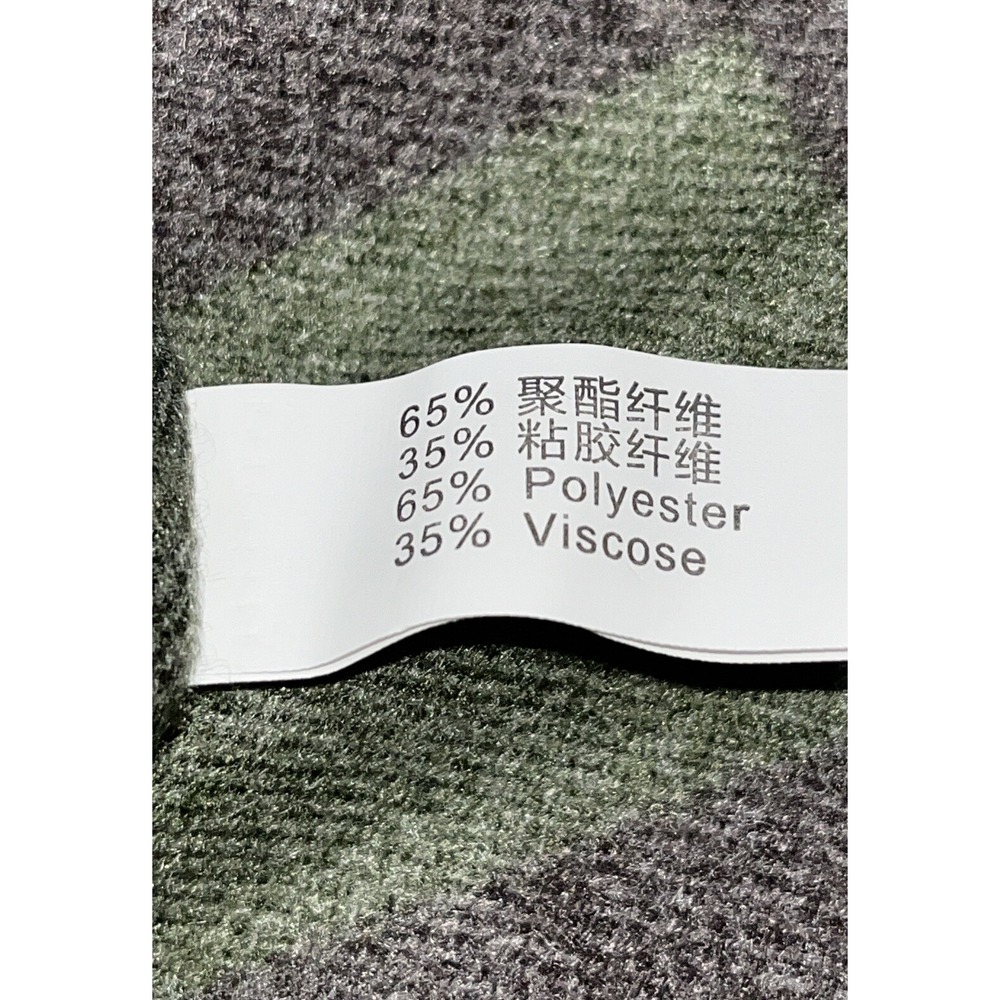 Women's Fashion Scarf Polyester Viscose Blend Green Gray Shawl Wrap 30x72 - Picture 7 of 7